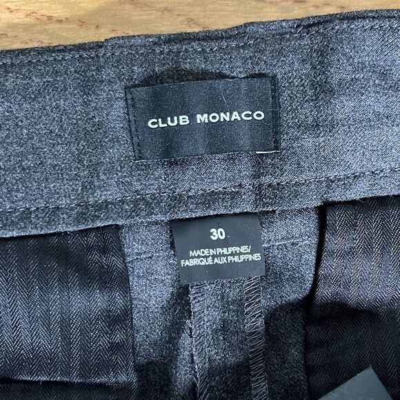 Club Monaco Womens Wool Cargo Pants Full Length Charcoal Size 30 - Picture 9 of 15